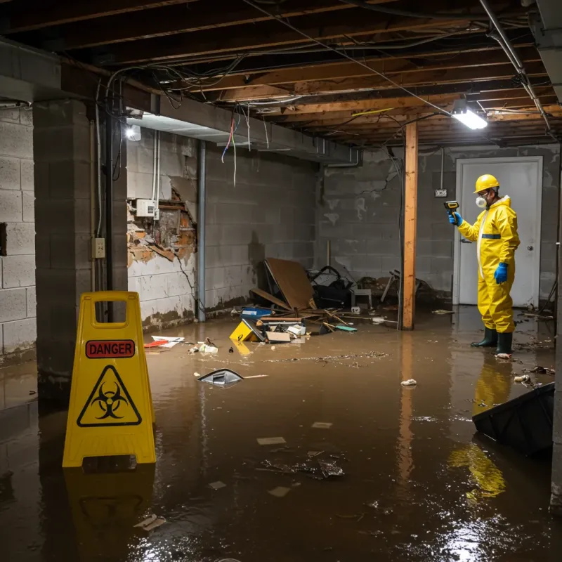Flooded Basement Electrical Hazard in Hamtramck, MI Property