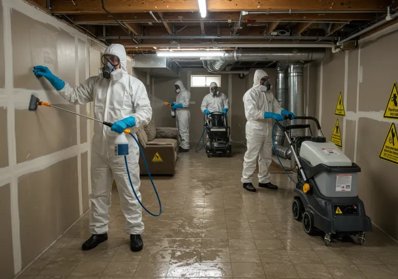 Basement Moisture Removal and Structural Drying process in Hamtramck, MI